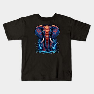 Elephant Pop Art, A Walk in the Water Kids T-Shirt